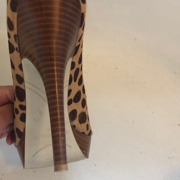 Enzo Angiolini heels. Leather w/ real fur. Sz 10 - Picture 5 of 5